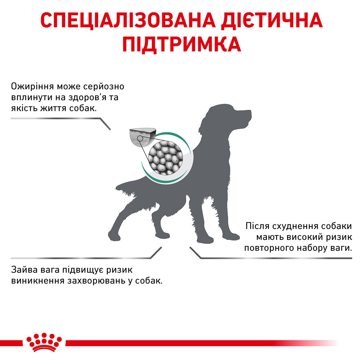 Сухий лікувальний корм для собак з надмірною вагою Royal Canin Veterinary Satiety Weight Management