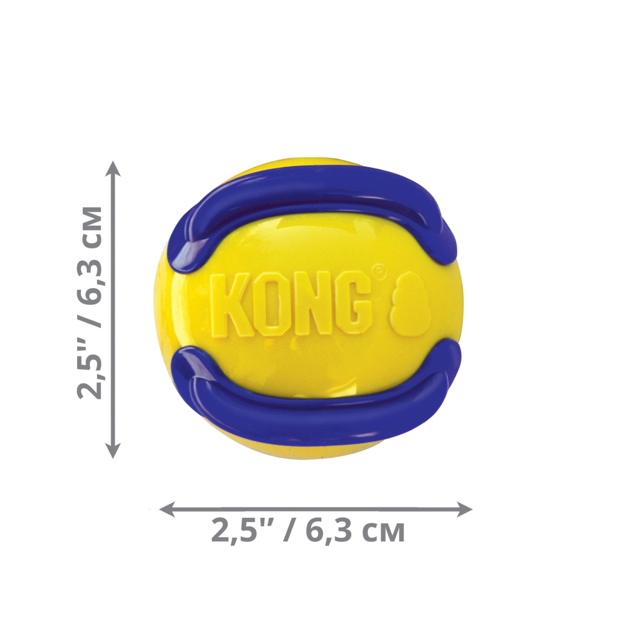 KONG Jaxx Brights Ball Міцна іграшка для собак Рельєфний М'яч