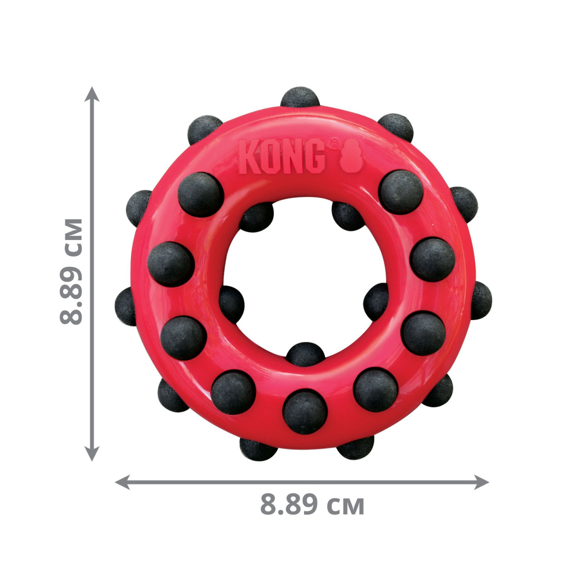 KONG Dotz Circle Игрушка для очищения зубов собак Кольцо