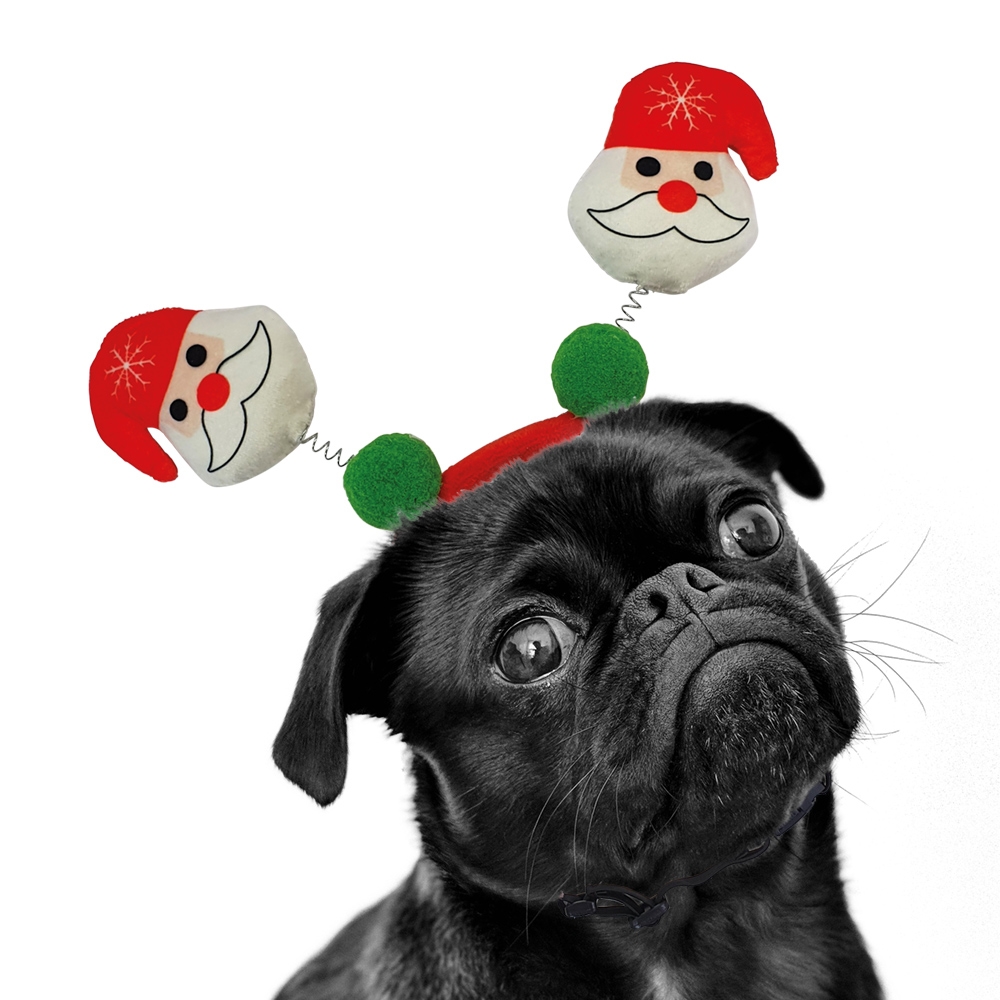 Новогодний обруч для собак Санта Santa Christmas Dog Headband Nobby