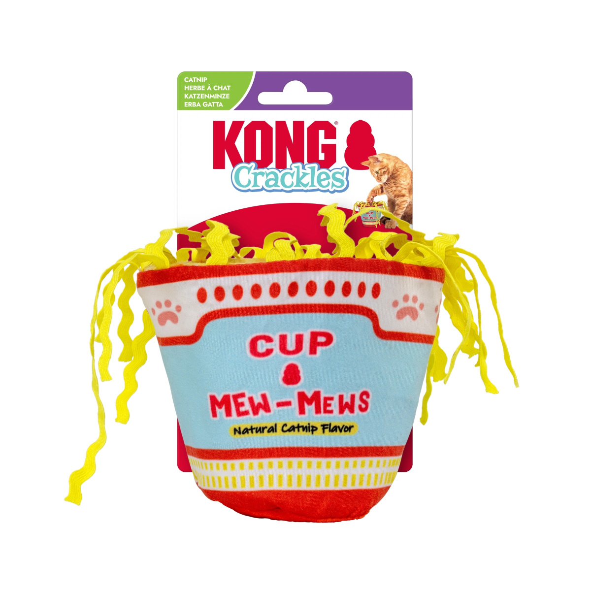 KONG Cat Crackles Noodles Розвиваюча іграшка для кота Стаканчик з Локшиною