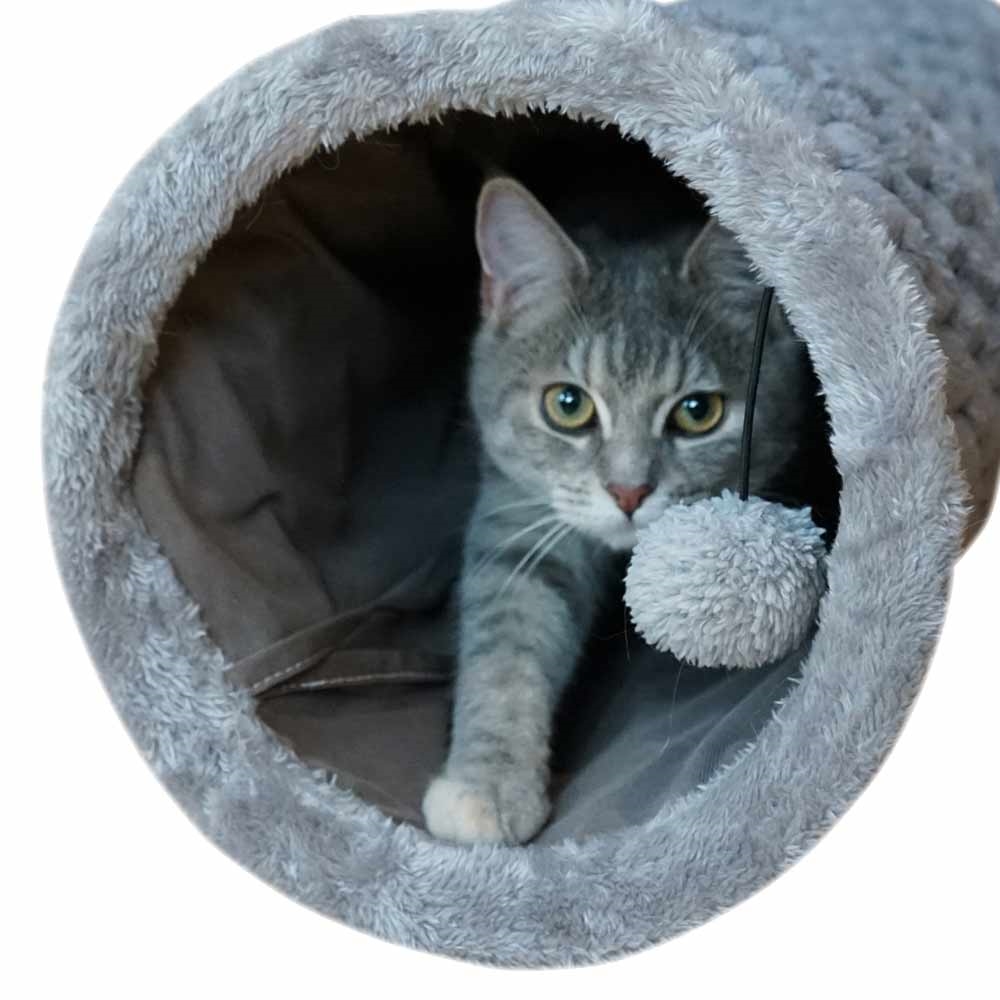 Плюшевий тунель для кішок з підвісним м'ячем Diamond Tunnel Nobby Плюшевий тунель для кішок з підвісним м'ячем Diamond Tunnel Nobby