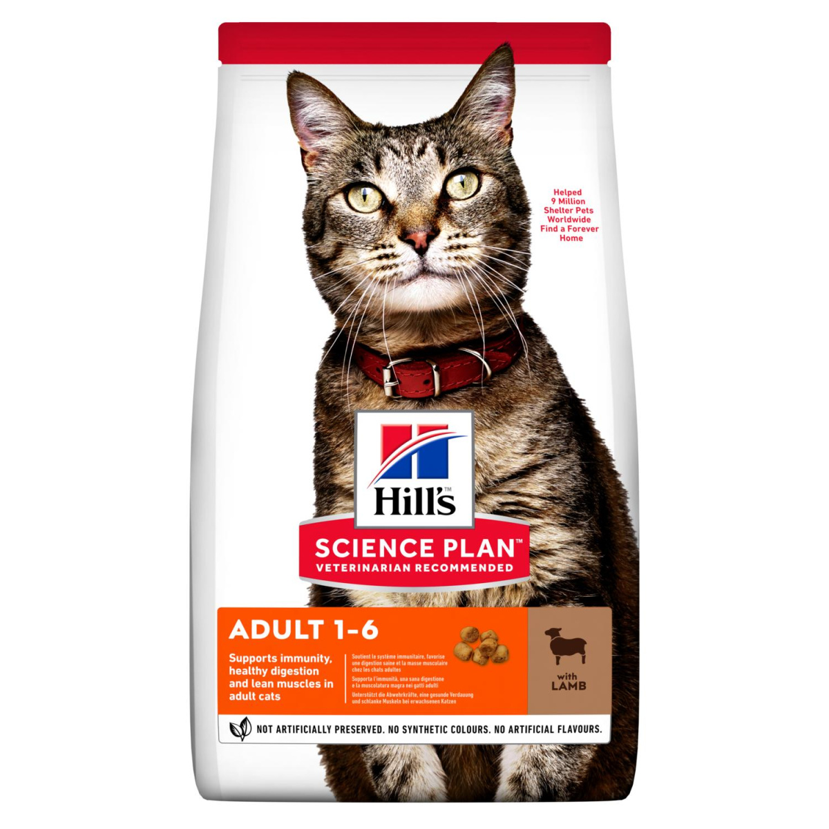 Сухий корм з ягням для котів Hill's Science Plan Cat Adult 1-6 Lamb