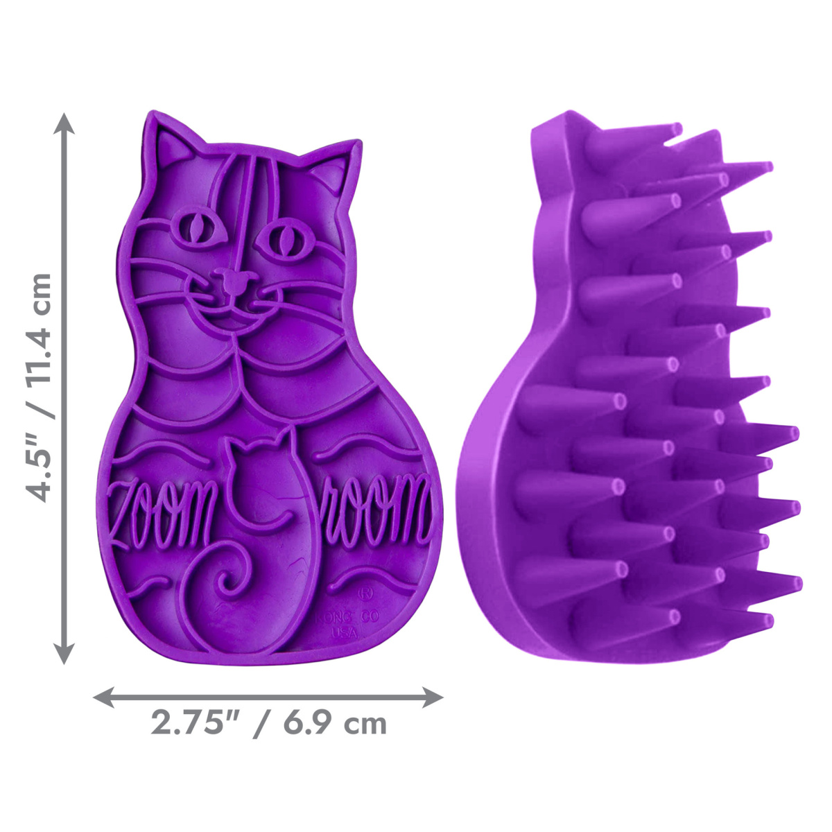KONG Cat ZoomGroom Резиновая массажная щетка для кошек