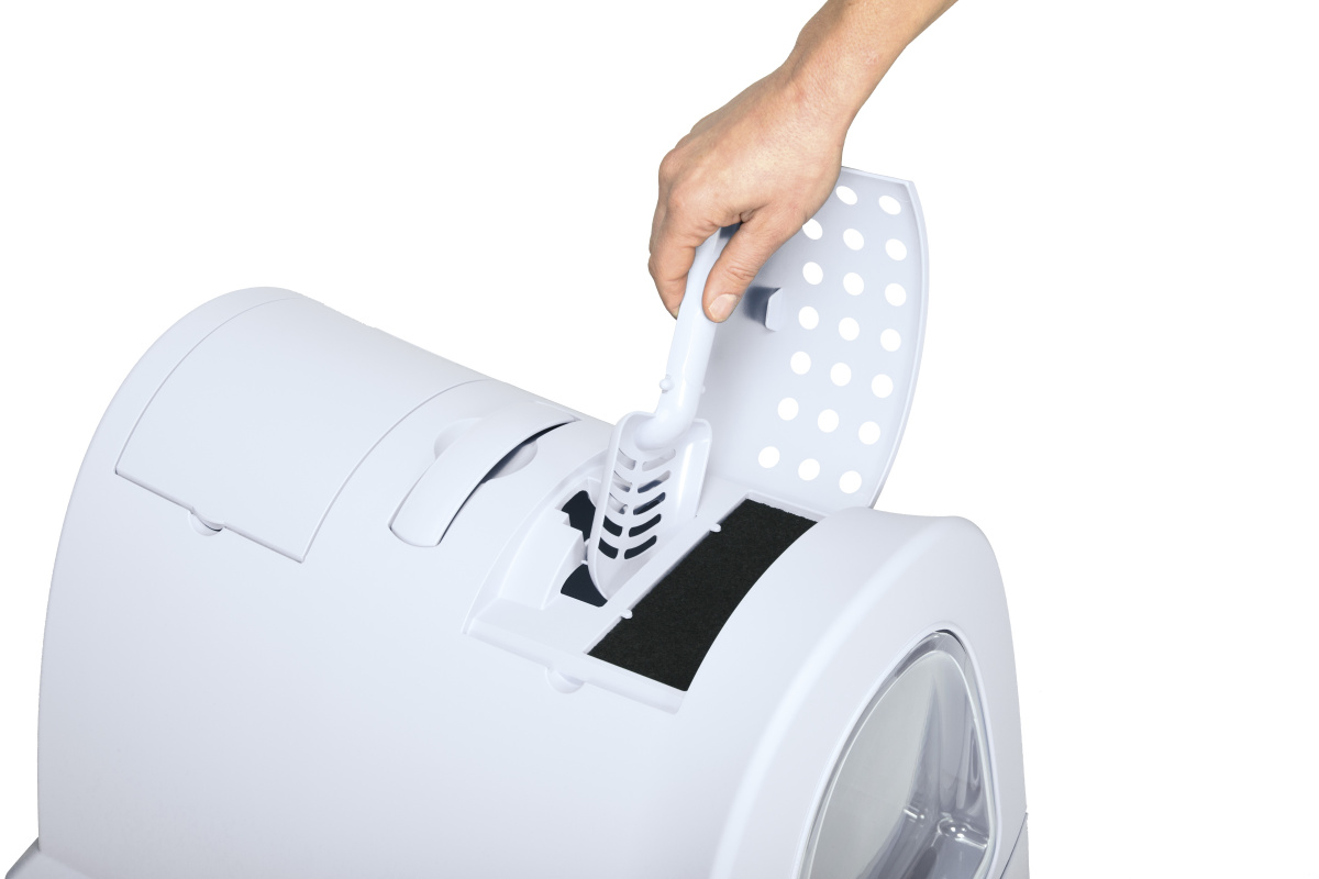 Закритий туалет-будиночок з вугільним фільтром у комплекті для котів Imac Zuma