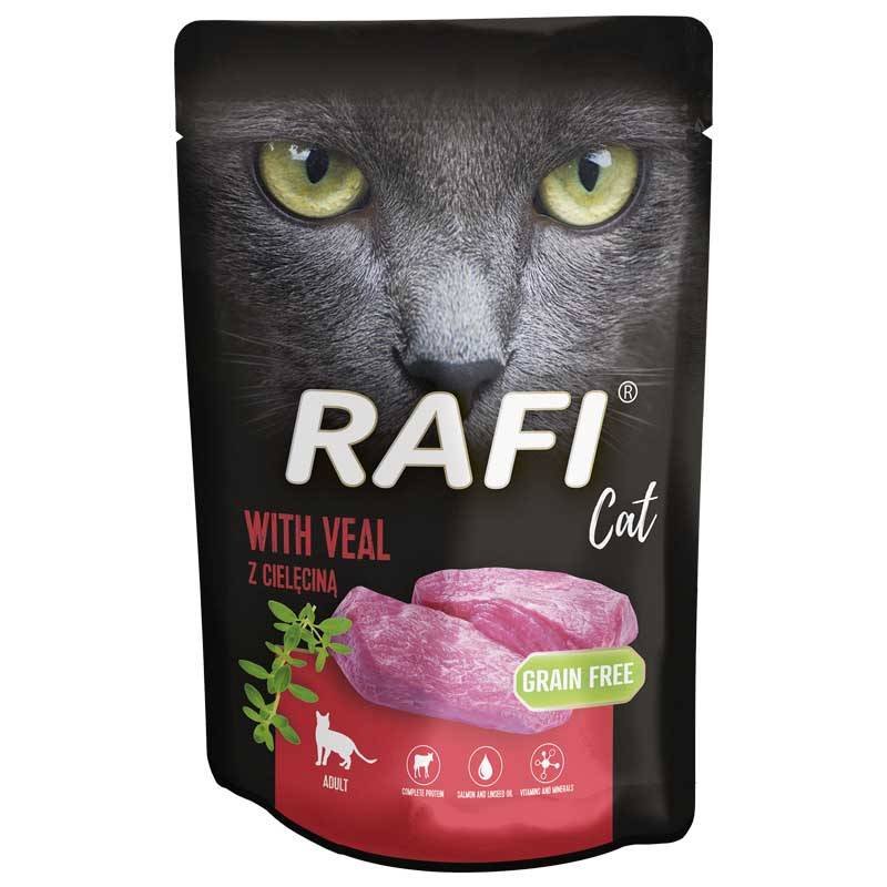 Беззерновой влажный корм для котов с Телятиной Dolina Noteci Rafi Grain Free Cat Veal
