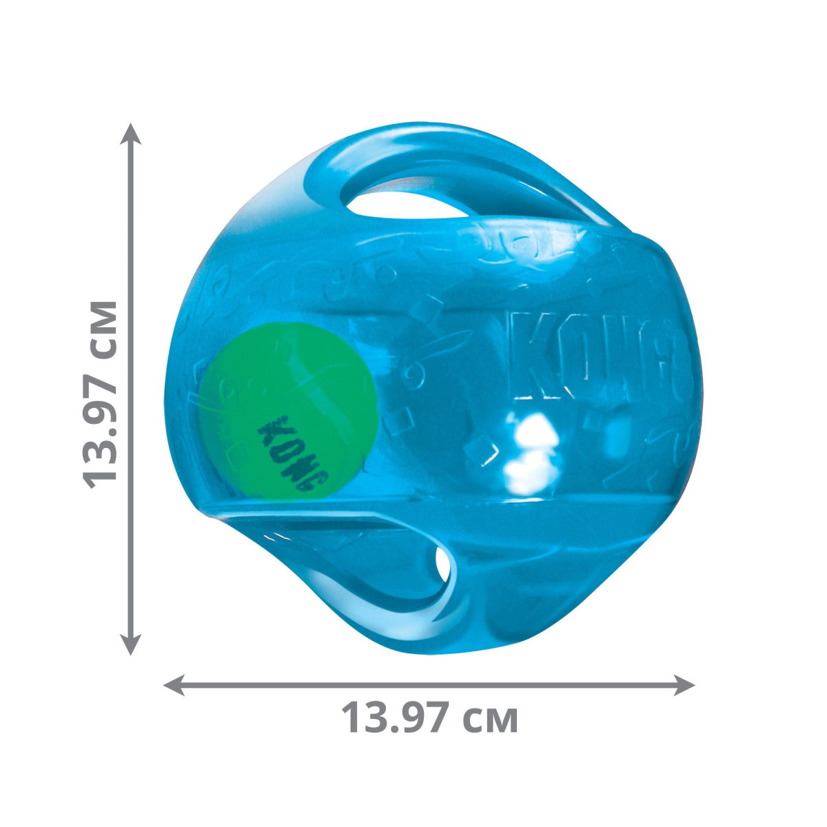 Игрушка для собак Интерактивный Мяч в мяче с пищалкой KONG Jumbler Ball