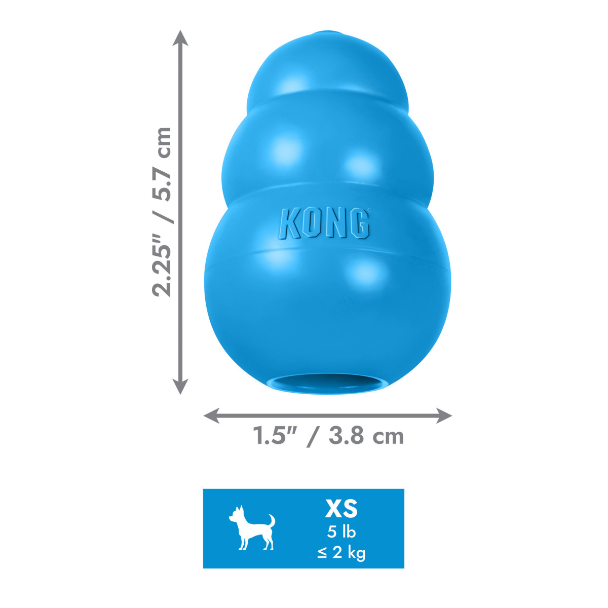KONG Puppy Blue Развивающая игрушка для щенков Голубой КОНГ для лакомств