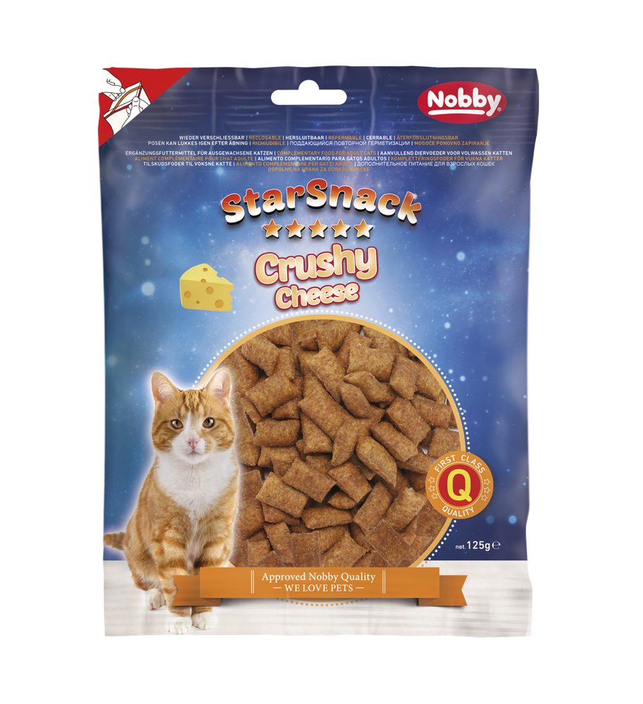 Ласощі для кішок Подушечки з Сиром, Тауріном та Вітамінами Nobby StarSnack Cat Crushy Cheese