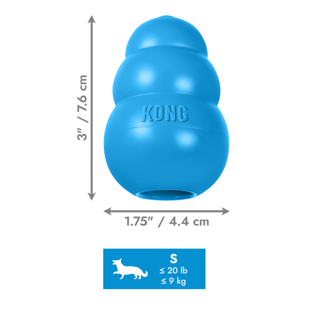KONG Puppy Blue Развивающая игрушка для щенков Голубой КОНГ для лакомств