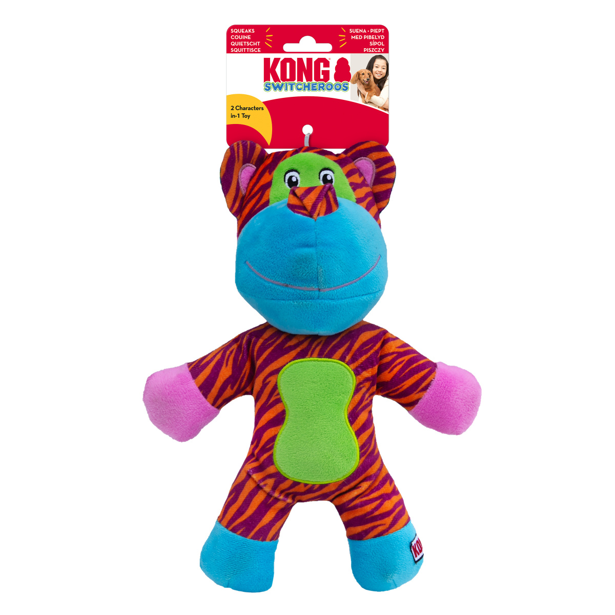 KONG Switcheroos М'яка іграшка для собак Двостороннє М'яке Звірятко