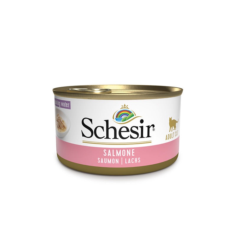 Консерва для котів віком від 1 року Лосось у власному соку Schesir Adult Cat Salmon Natural Style