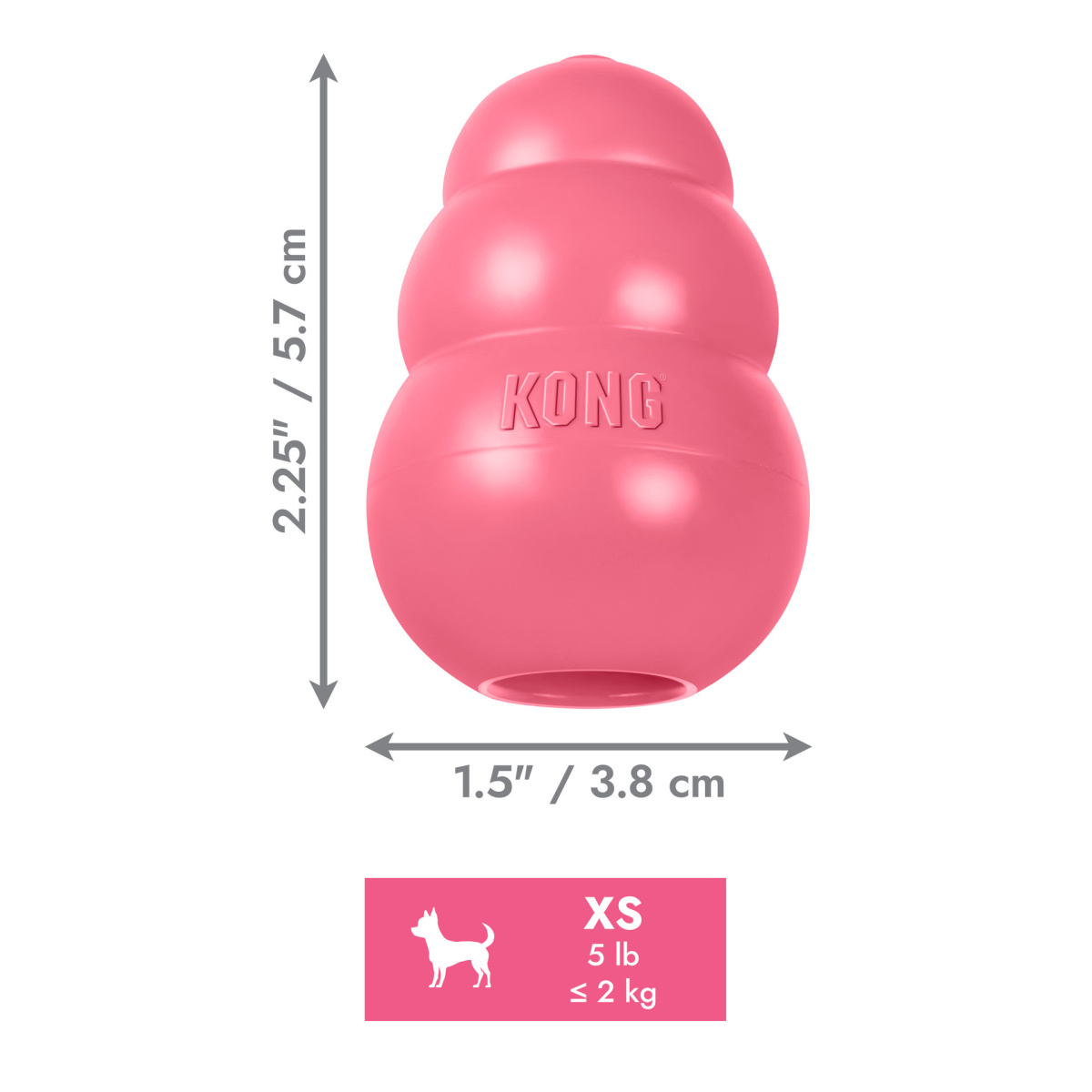 KONG Puppy Pink Розвиваюча іграшка для цуценят Рожевий КОНГ для ласощів