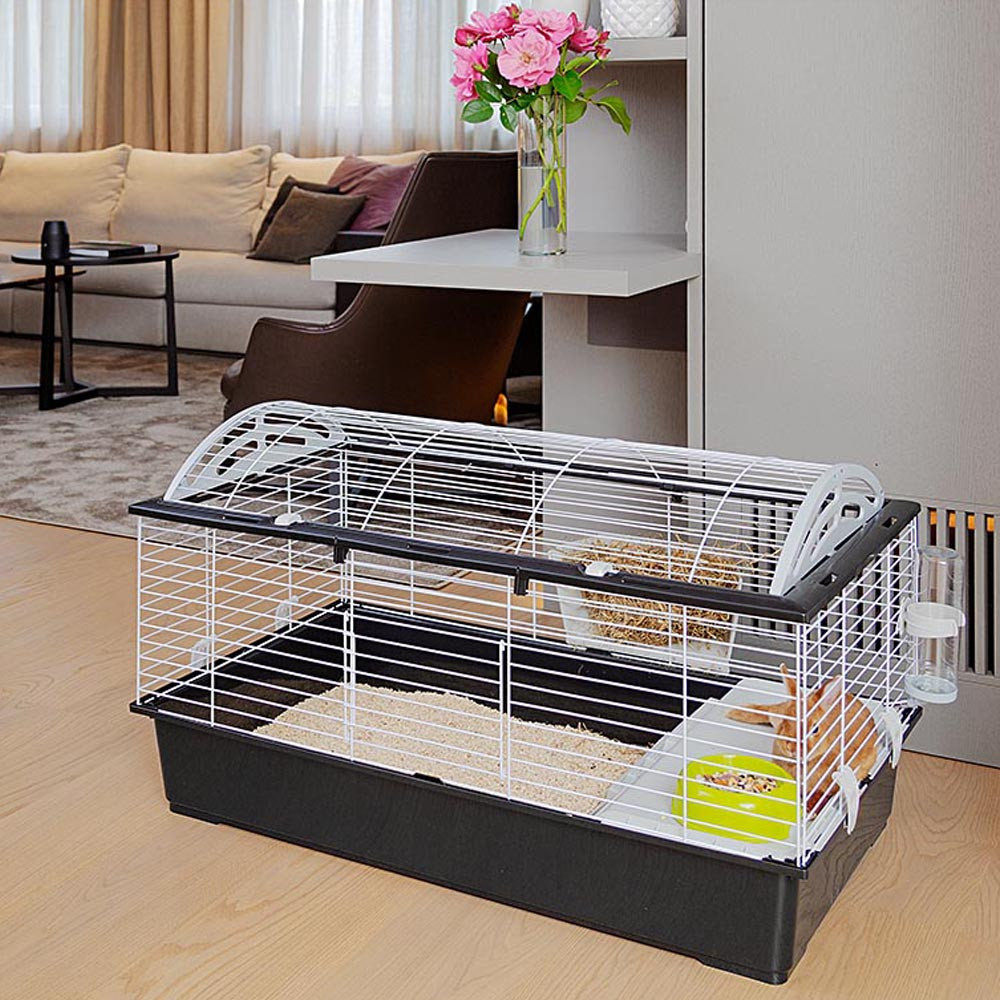 Клетка для кроликов и морских свинок с поилкой, кормушкой и домиком Casita 100 Ferplast