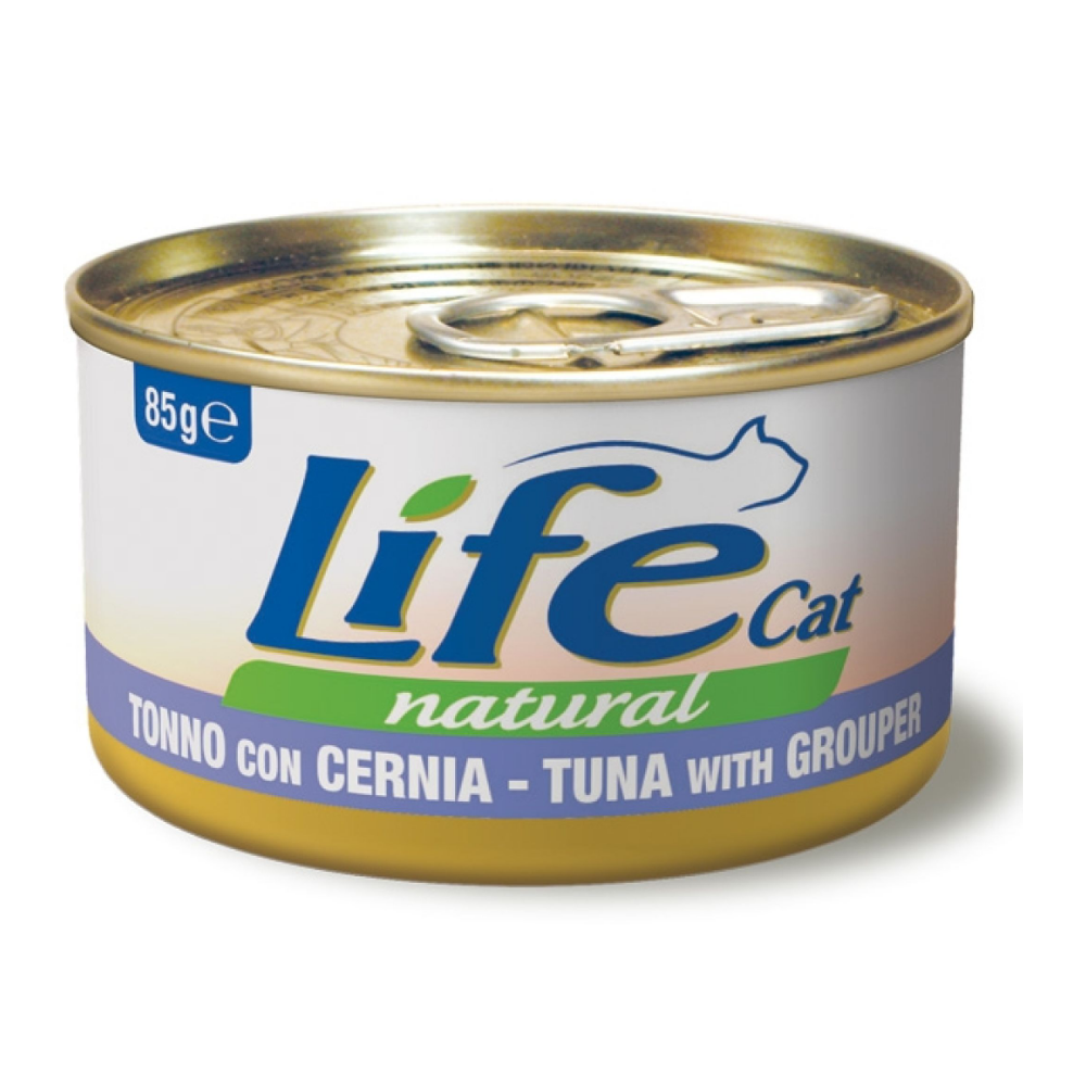 Консерва для котів Тунець з Окунем Life Cat Natural Tuna & Grouper Консерва для котів Тунець з Окунем Life Cat Natural Tuna & Grouper