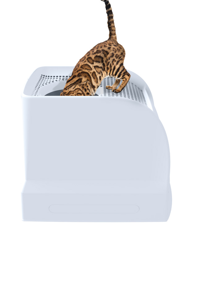 Вертикальный закрытый туалет для котов с системой очищения лап Imac Frida