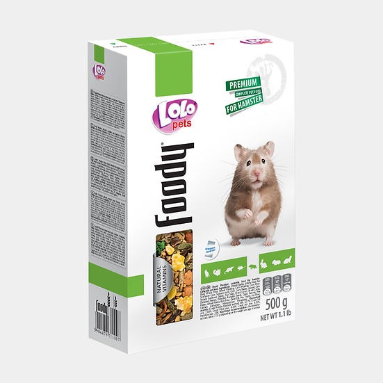 Полнорационный корм для хомяков с натуральными витаминами LoLo Pets Foody Hamster
