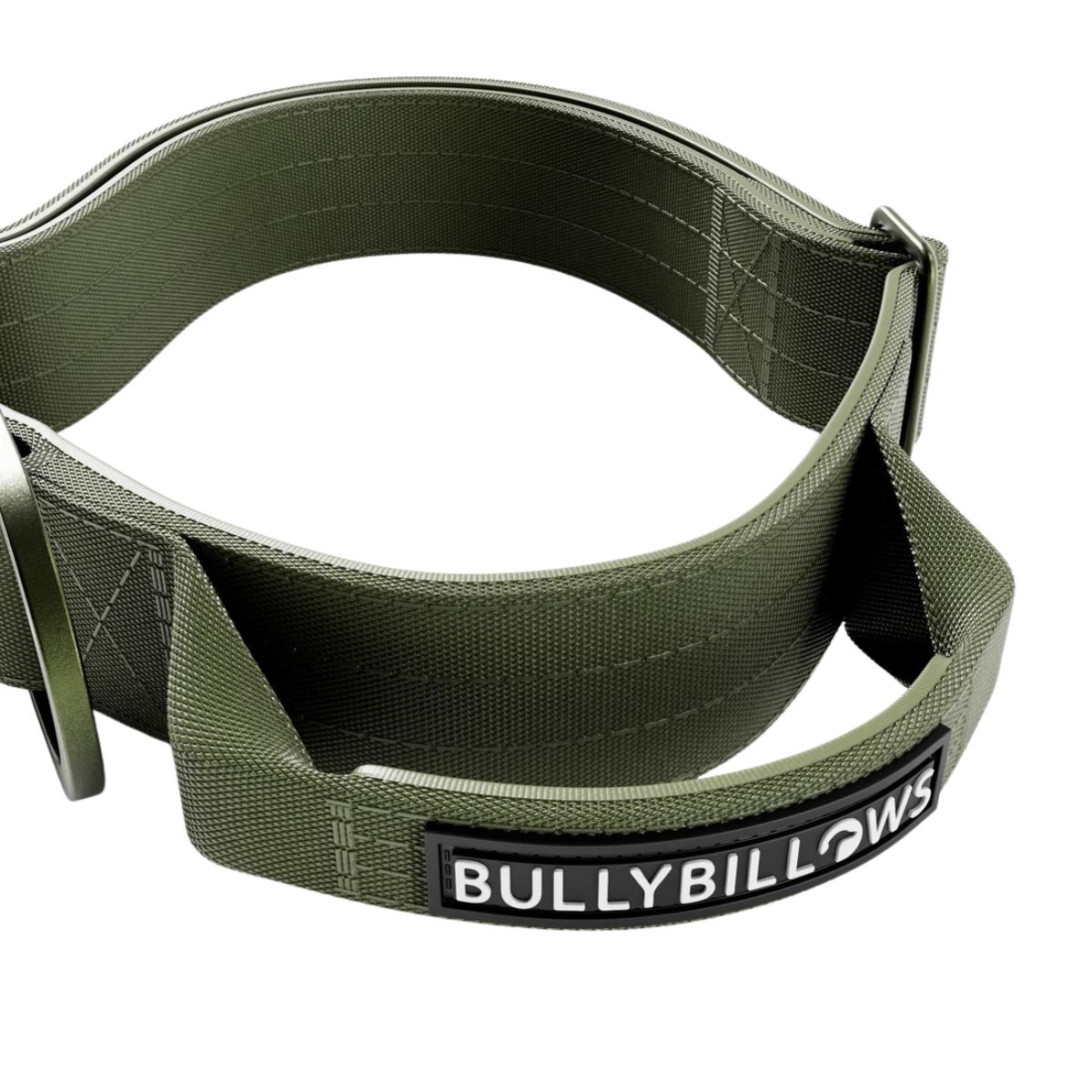 Полегшений тактичний нашийник з ривковим замком для собак BullyBillows Lighter Combat Collar Handle 4 cm