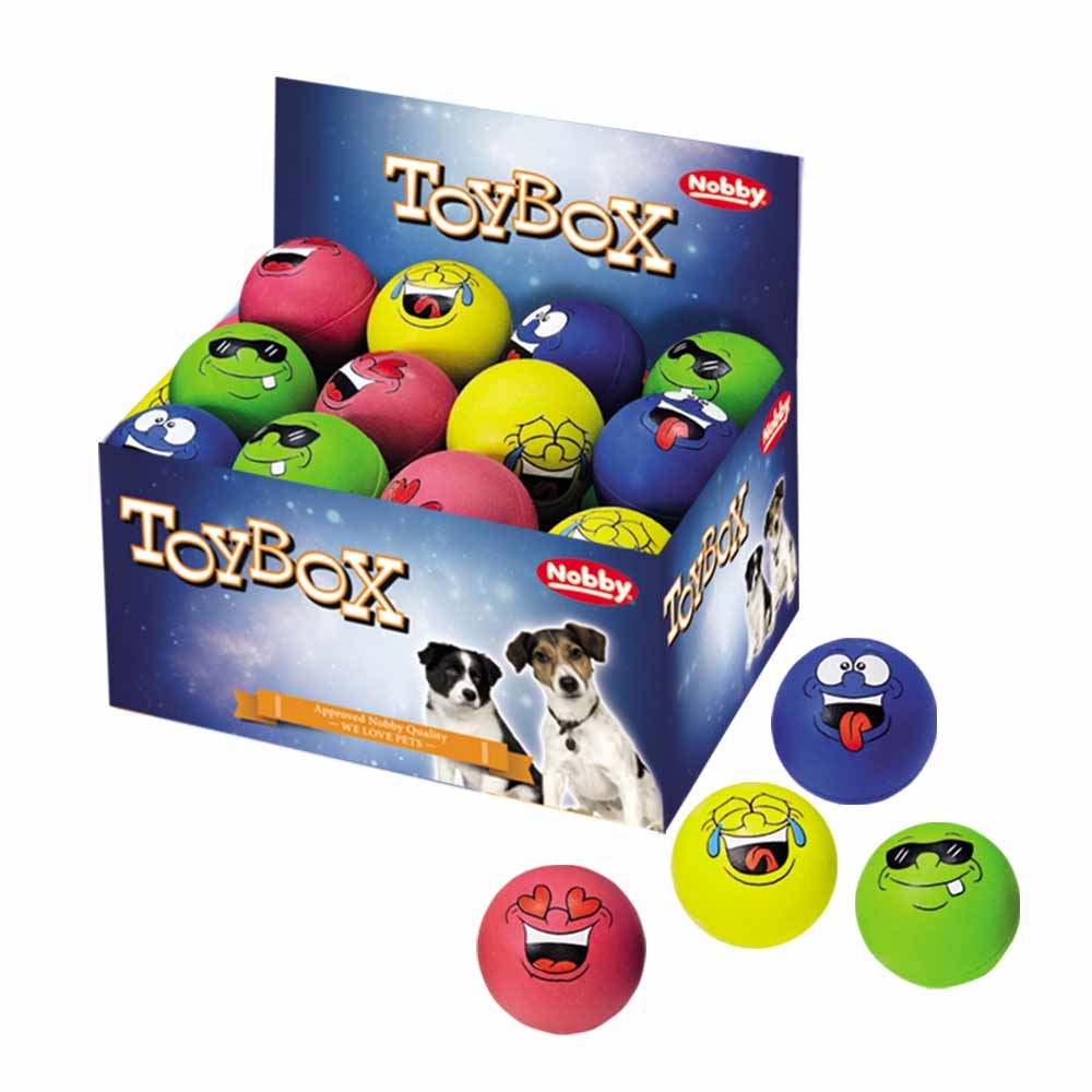 Іграшка для собак ToyBox Плаваючий М'яч-емоджі Faces Ball Swimming Nobby Іграшка для собак ToyBox Плаваючий М'яч-емоджі Faces Ball Swimming Nobby