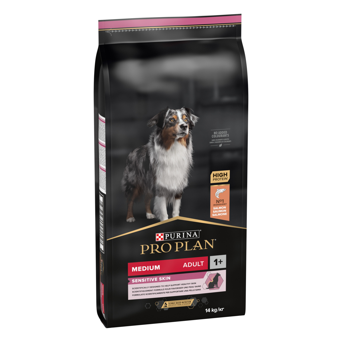 Сухой корм с лососем для средних собак с чувствительной кожей Purina Pro Plan Medium Sensitive Skin Adult 1+ Salmon