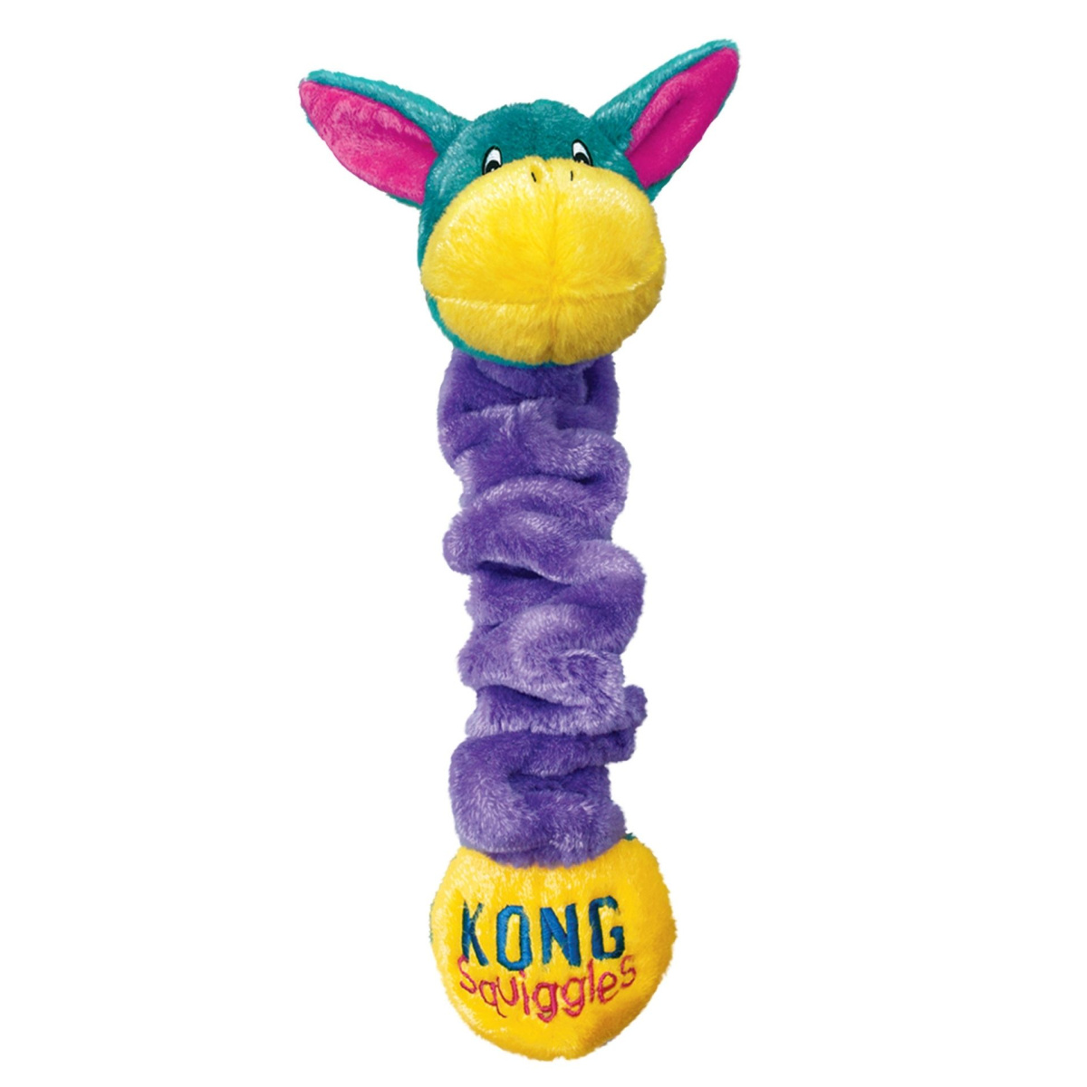 М'яка іграшка для собак Тваринка-апортировка з пищалкою KONG Squiggles