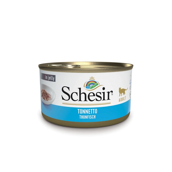 Консерва для котов в возрасте от 1 года Тунец в желе Schesir Adult Cat Tuna in Jelly