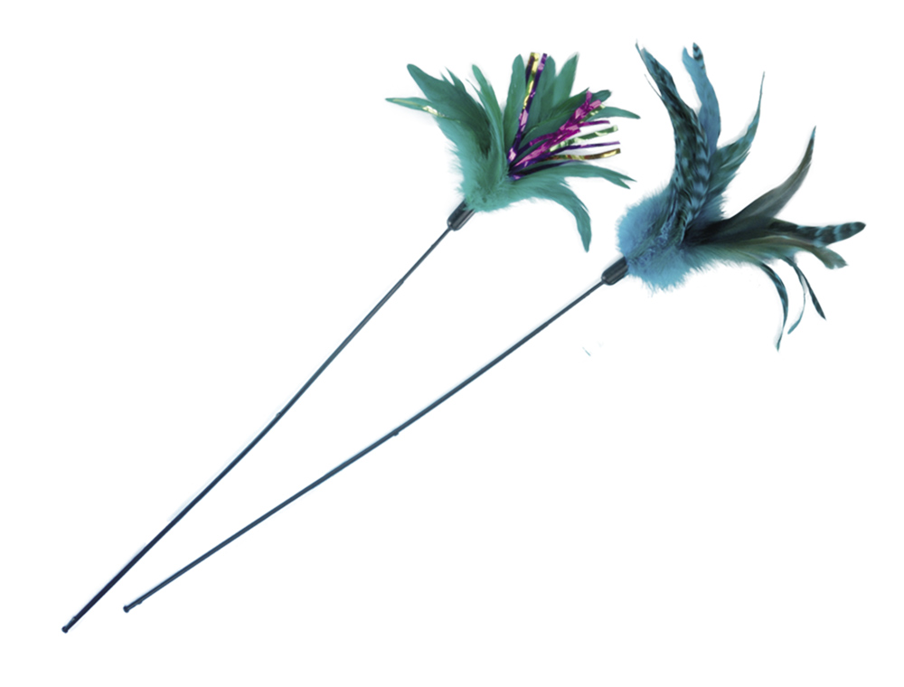 Іграшка для котів Дражнилочка Пір'їнки Rod Feather Nobby