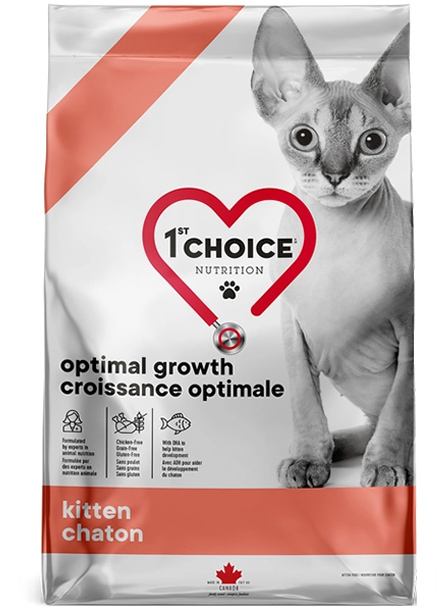 1st Choice Kitten Optimal Growth Сухий корм з рибою для кошенят з чутливим травленням Фест Чойс