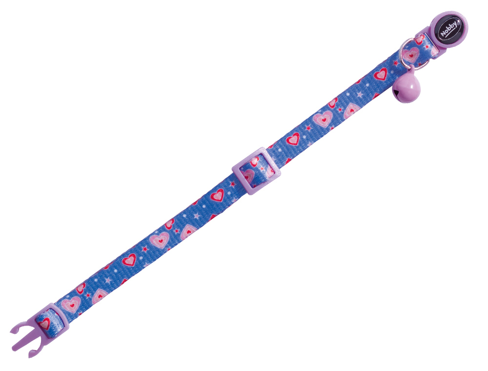Нейлоновий нашийник для котів із дзвіночком Серця Heart Light Blue Cat Collar Nobby Нейлоновий нашийник для котів із дзвіночком Серця Heart Light Blue Cat Collar Nobby