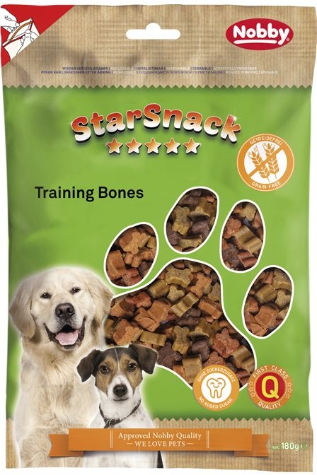 Ласощі для собак Беззернові Гіпоалергенні з високим вмістом м'яса Nobby StarSnack Training Bones gluten free