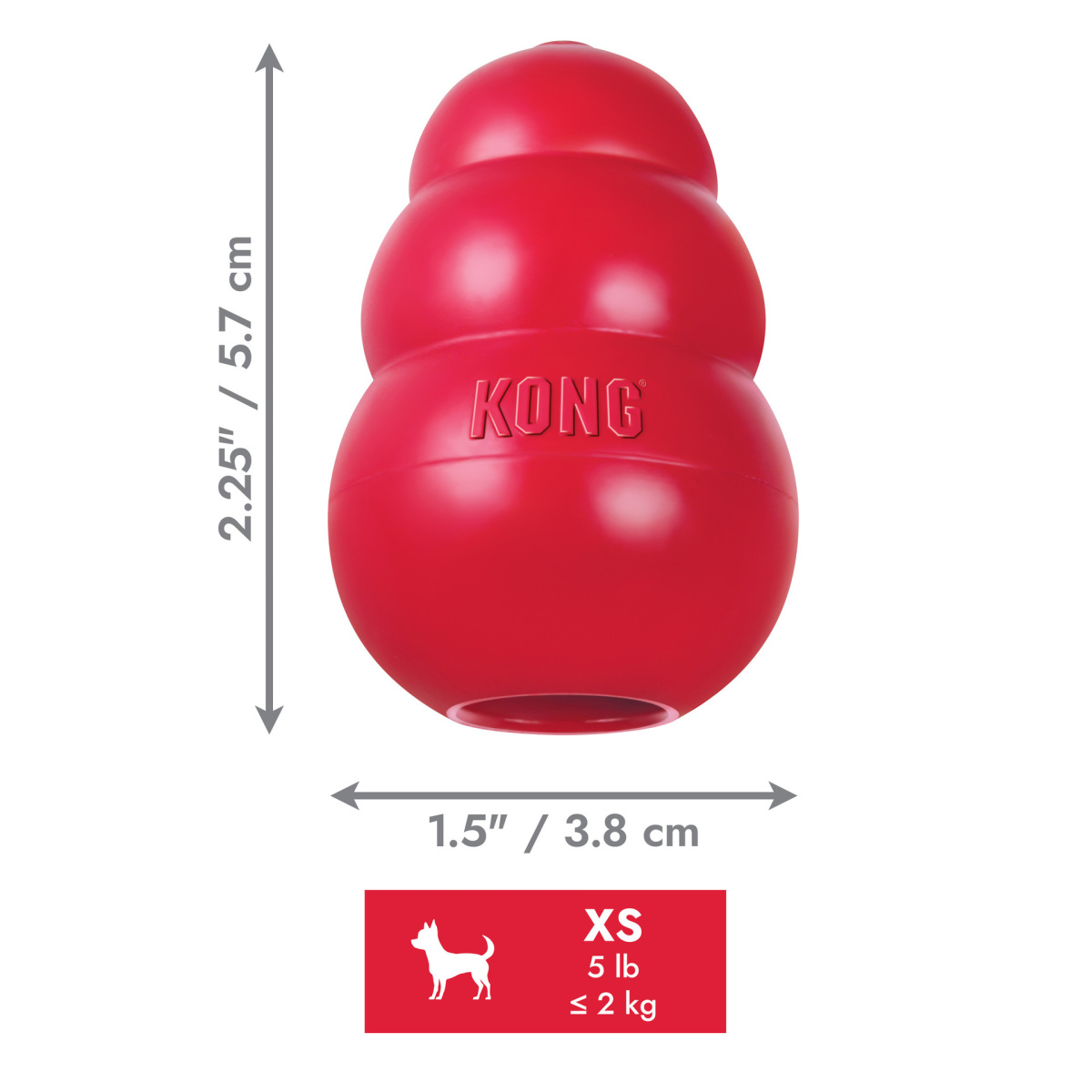KONG Classic Розвиваюча іграшка для собак КОНГ для ласощів