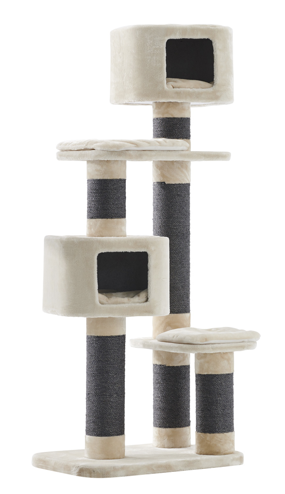 Многоуровневый игровой комплекс-лазалка с двумя домиками для кошек Loano Nobby
