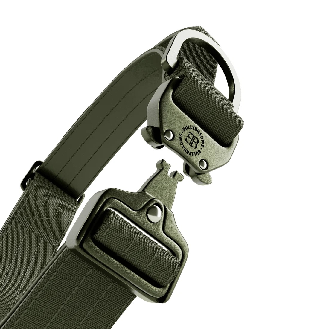 Полегшений тактичний нашийник з ривковим замком для собак BullyBillows Lighter Combat Collar Handle 4 cm