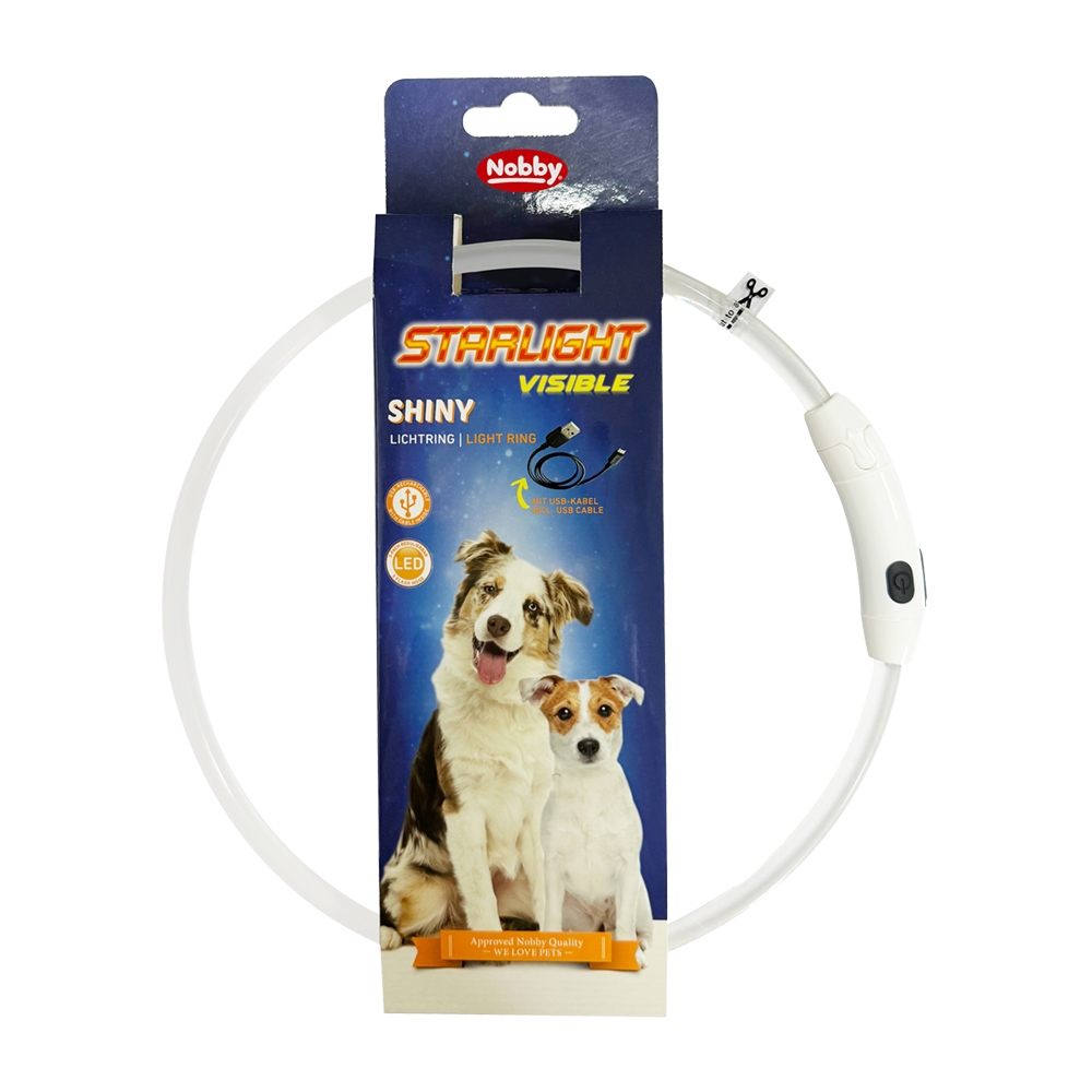 Світлодіодний універсальний нашийник для собак LED Starlight Visisble Shiny Collar Nobby