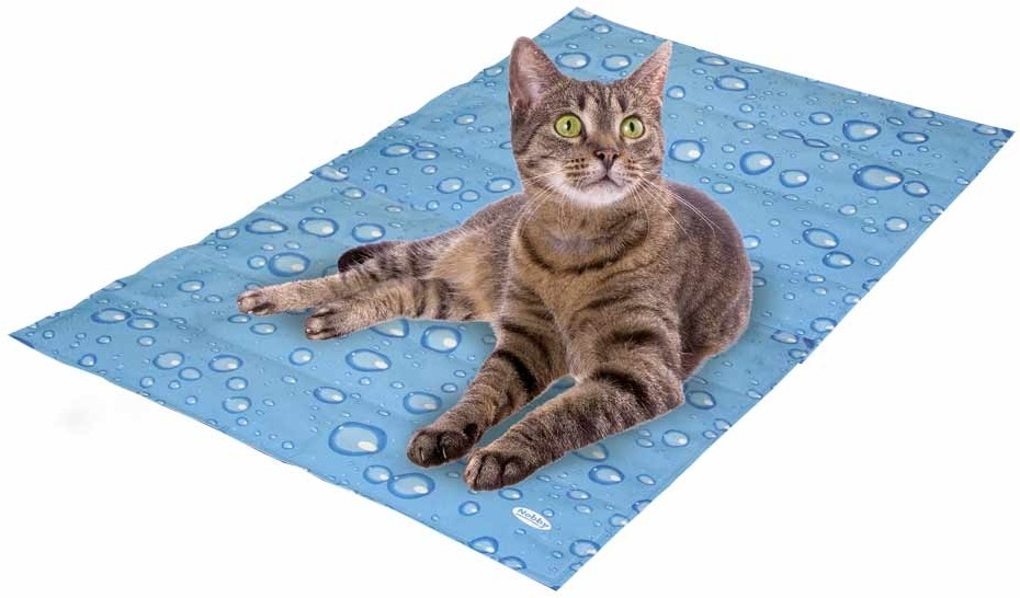 Охолоджуючий килимок для собак та кішок Блакитні краплі Bubble Blue Cooling Mat Nobby