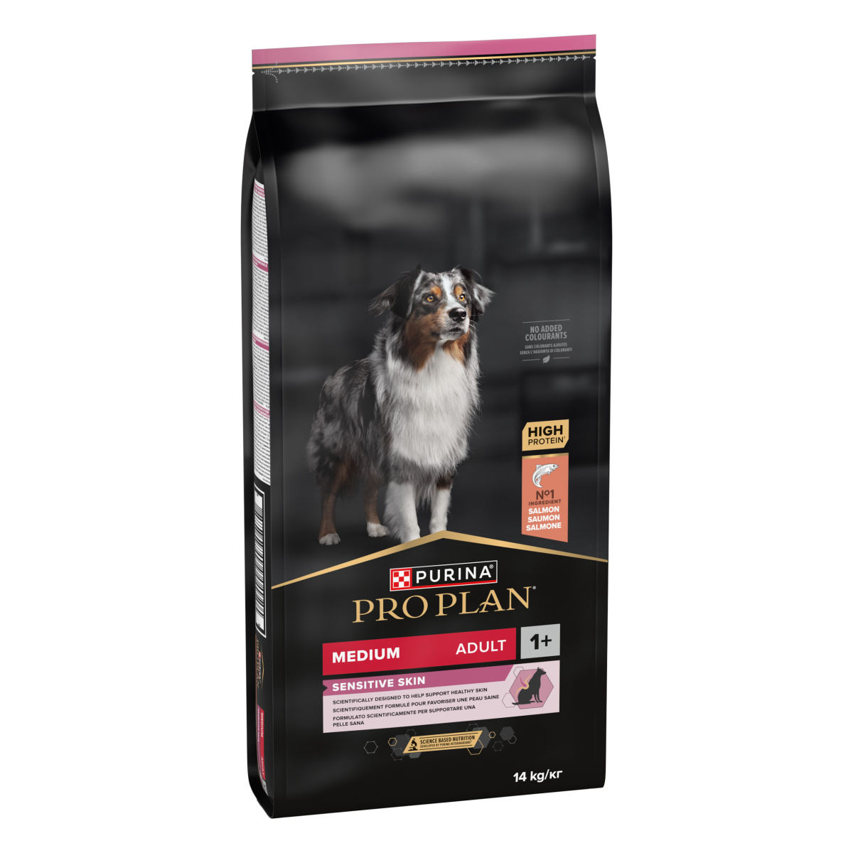 Сухий корм для середніх собак з чутливою шкірою з Лососем Purina Pro Plan Medium Adult 1+ Sensitive Skin Salmon