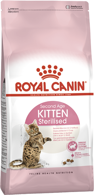 Сухой корм для стерилизованных котят в возрасте от 6 до 12 месяцев Royal Canin Kitten Sterilised Second Age