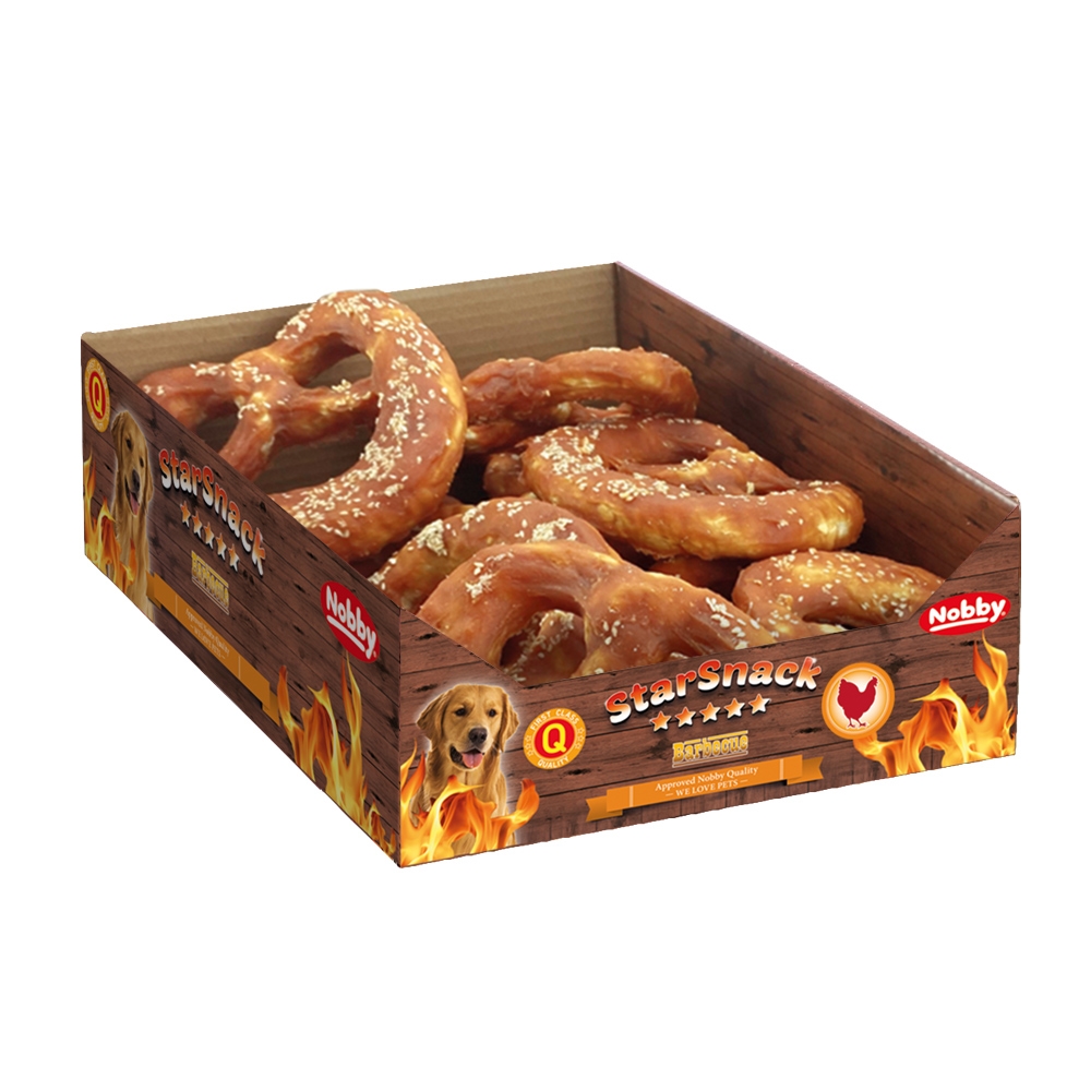 Жувальні ласощі для собак Курячий Крендель Nobby StarSnack BBQ Chicken Pretzel