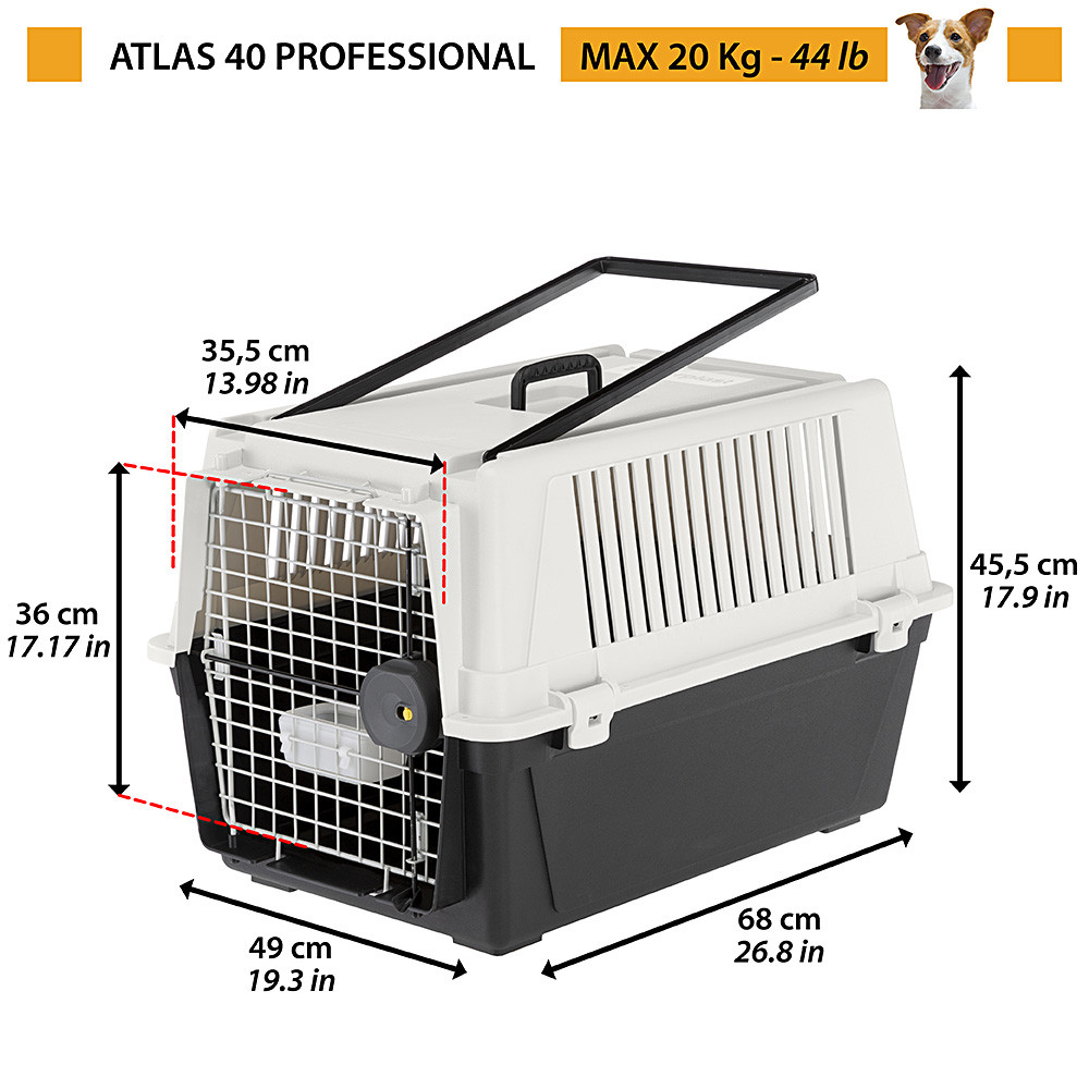 Переноска для средних собак весом до 20 кг Atlas 40 Professional Ferplast