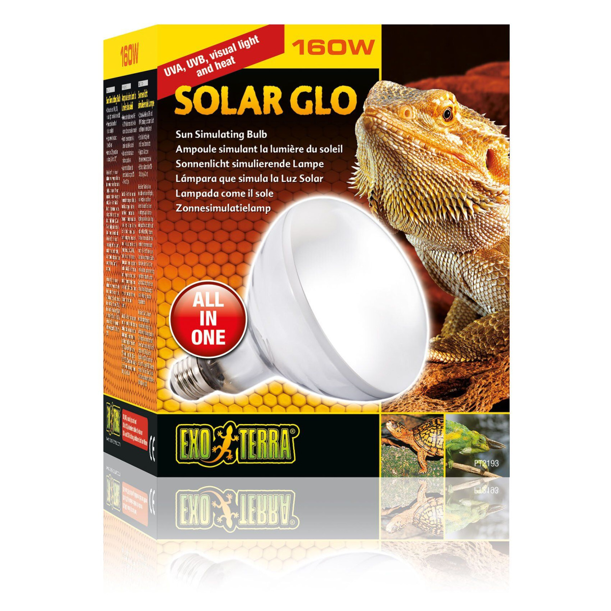 Ртутна газорозрядна лампа, що імітує сонячне світло в тераріумі Exo Terra Solar Glo All In One 160W Ртутна газорозрядна лампа, що імітує сонячне світло в тераріумі Exo Terra Solar Glo All In One 160W