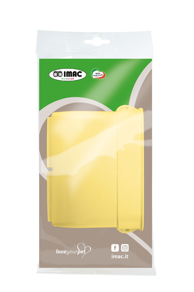 Открытая пластиковая кормушка под сено для грызунов Imac Feel