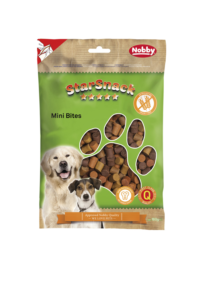 Беззернові ласощі без цукру для собак М'ясне асорті Nobby StarSnack Grain Free Mini Bites Беззернові ласощі без цукру для собак М'ясне асорті Nobby StarSnack Grain Free Mini Bites