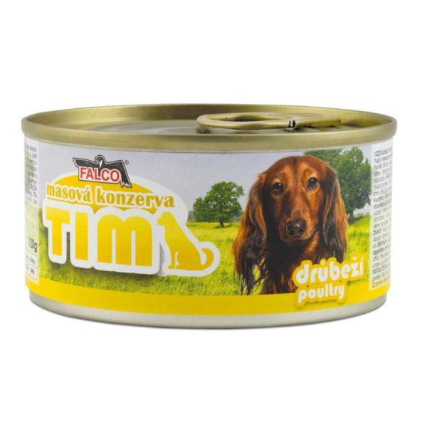 Консервированное мясо для маленьких собак Ассорти из Птицы FALCO TIM Mini Dog 100% Meat Poultry