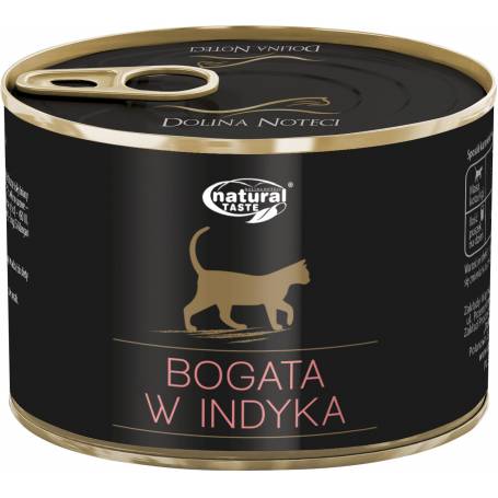 Консерва для кошек с мясными кусочками Индейки Dolina Noteci Natural Taste Cat Turkey