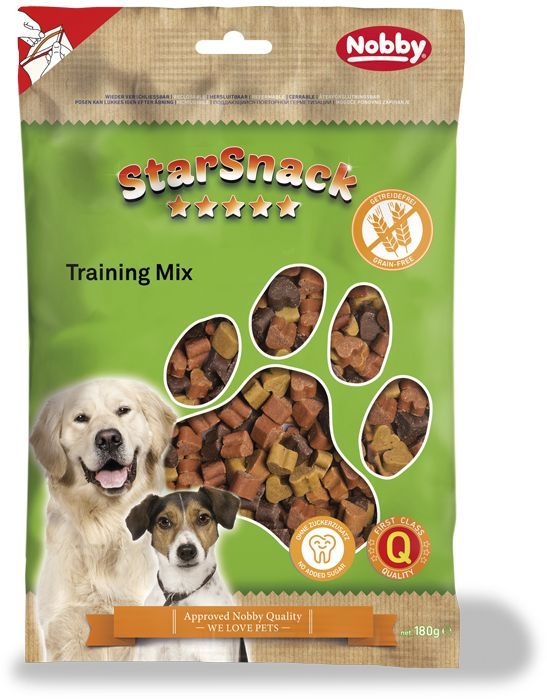 Ласощі для собак Беззернове Гіпоалергенне зі смаком М'яса Nobby StarSnack Training Mix gluten free