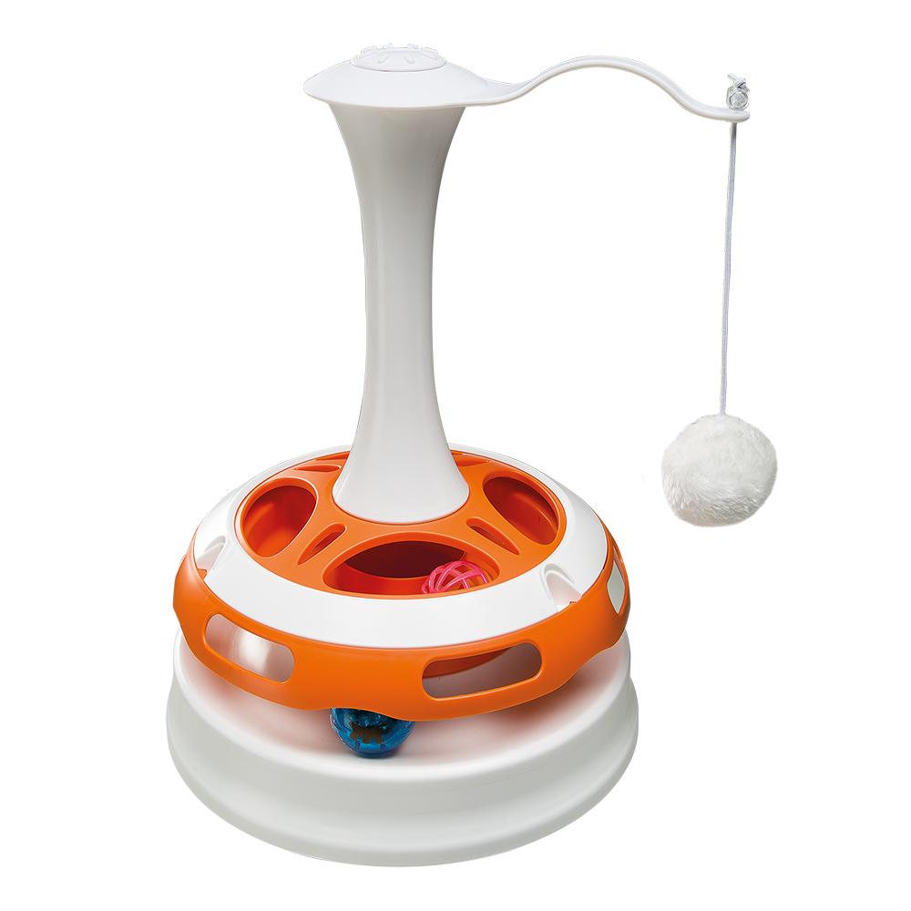 Интерактивная игрушка для кошек Трек со светодиодным шариком Tornado Ferplast