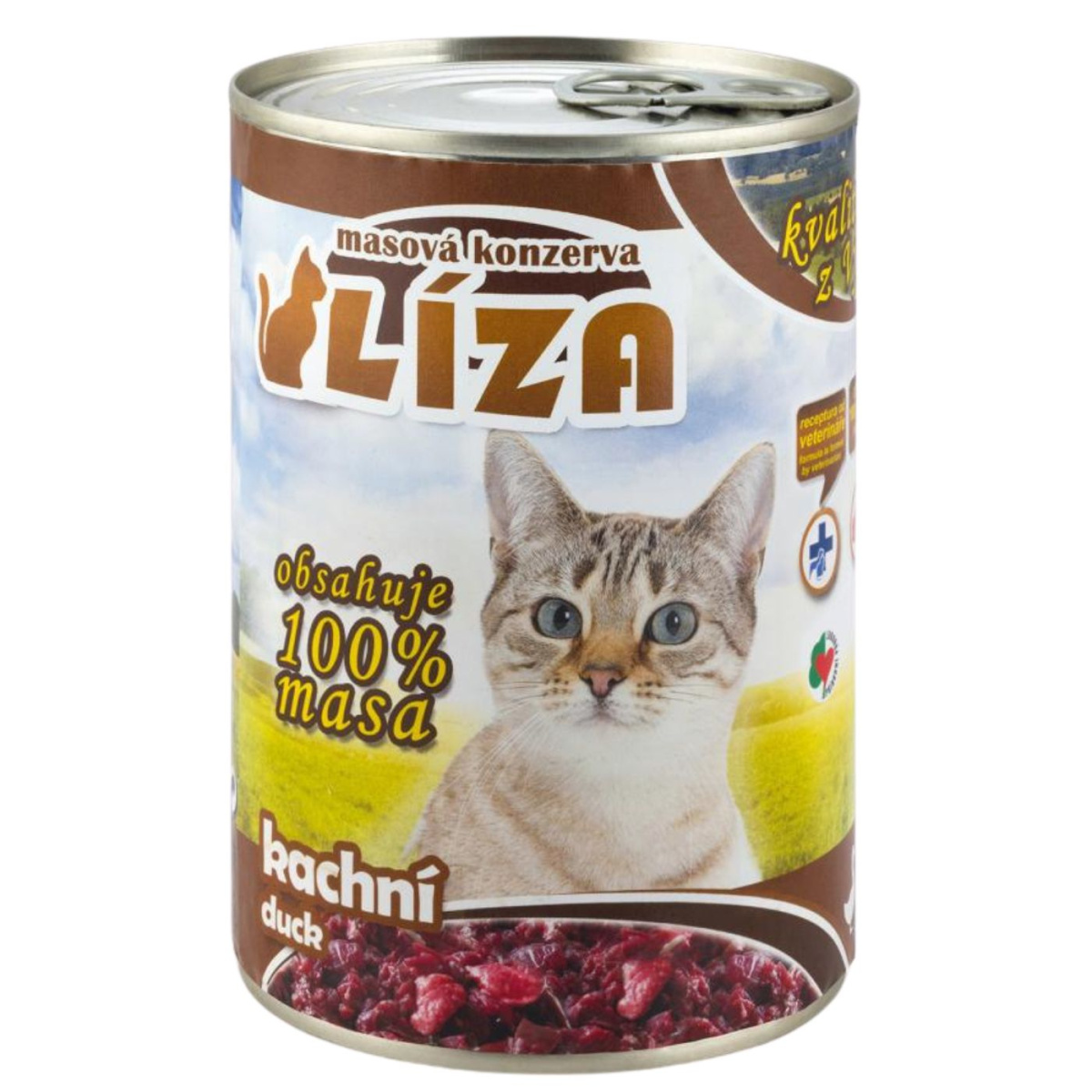 Консервоване м'ясо для кішок крупних порід Асорті з Качки FALCO LIZA Big Cat 100% Meat Duck