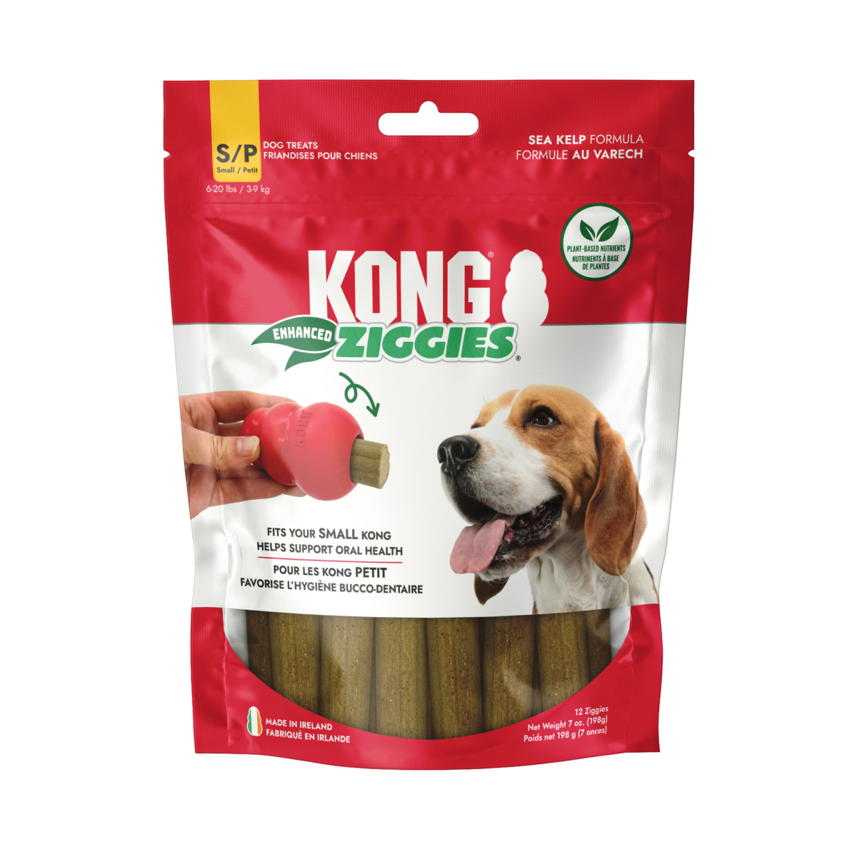 KONG Ziggies Enhanced Жувальні ласощі для чистки зубів собак Палички Фітодент