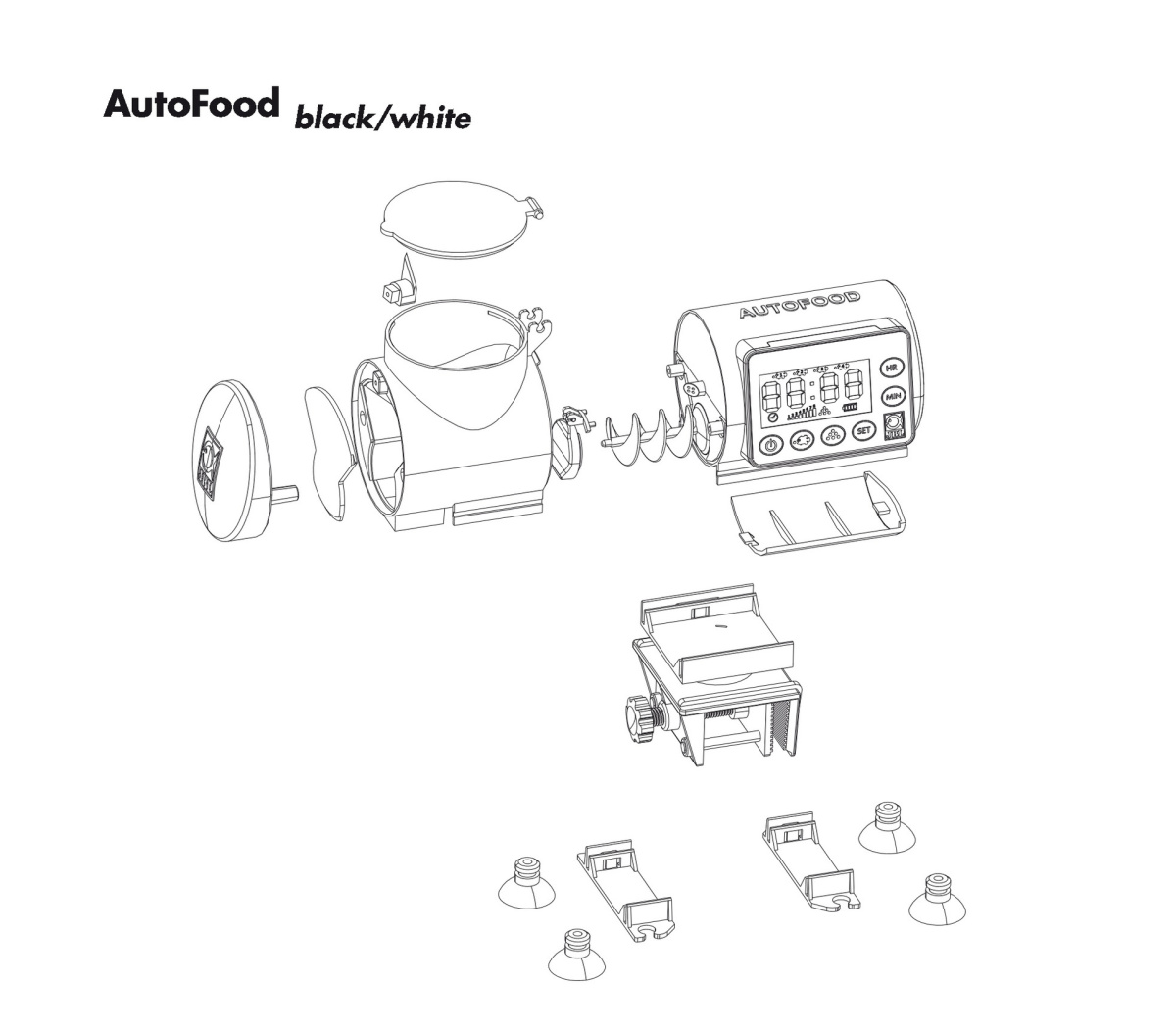 Автоматическая белая кормушка для аквариумных рыб JBL AutoFood White