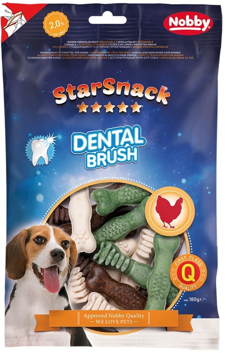 Ласощі для чищення зубів собак Зубні щіточки з Курки Nobby StarSnack Dental Brush